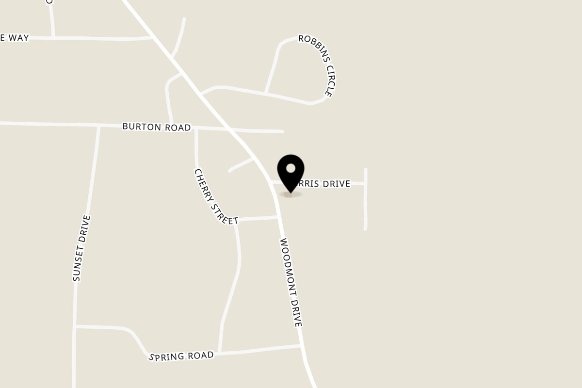 Map showing the location of Mary Lee's Cafe on 6630 Woodmont Dr in Tuscumbia